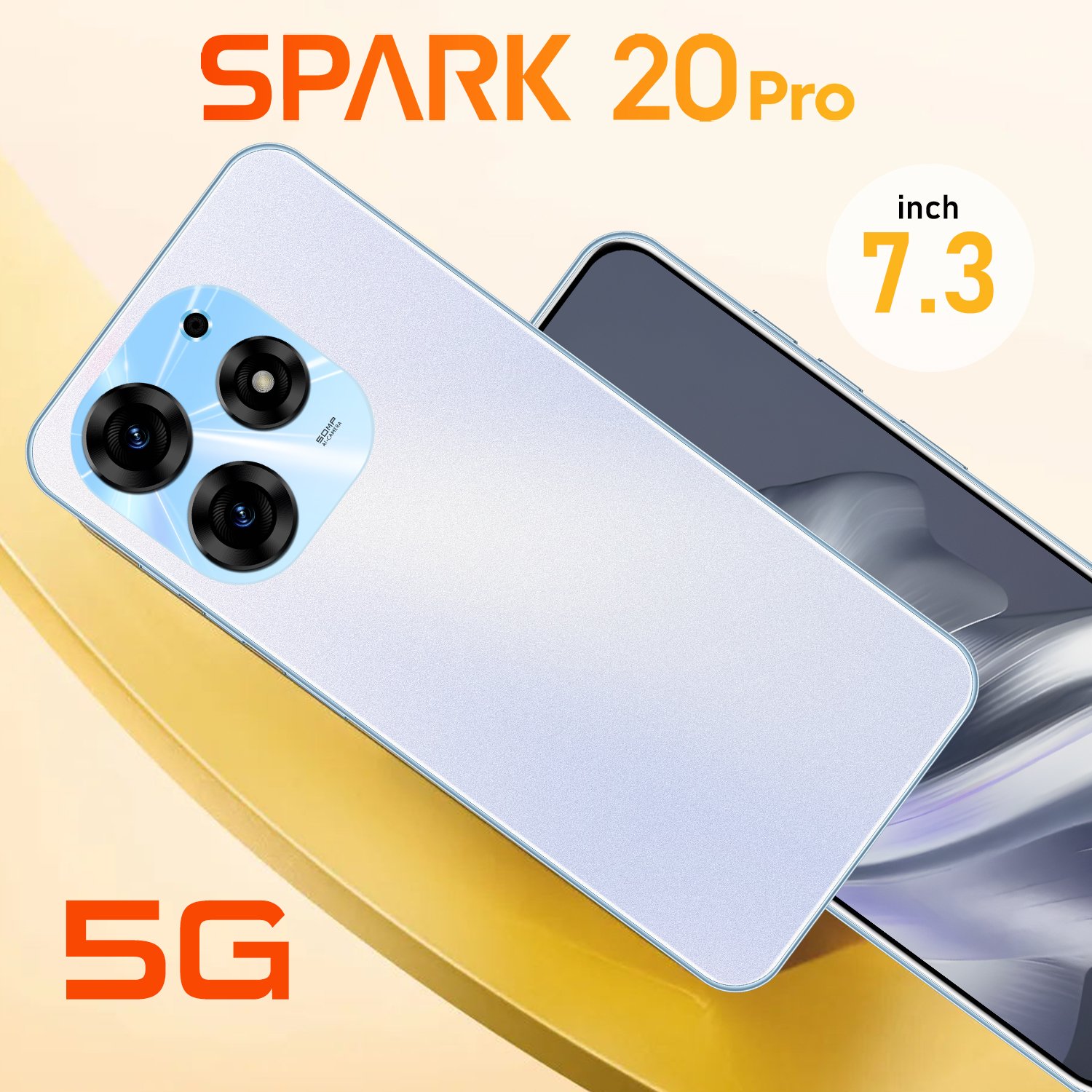 Original cellphones 7.3Inch Spark 20 Pro 16g+1TB 5G 7800mah Mobile Phone Dual Sim Card Beauty tecno spark 10 pro